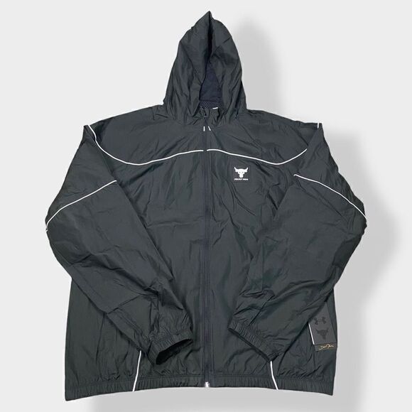Under Armour Mens Project Rock Brahma Black/ White Jacket size XL New with Tags - Picture 1 of 9